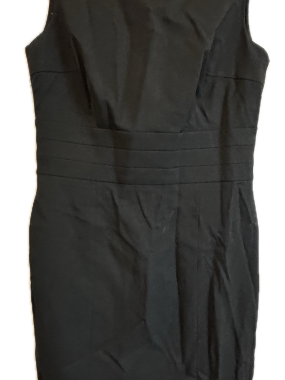 H&M Black Sleeveless Waist-Banded Sheath Dress